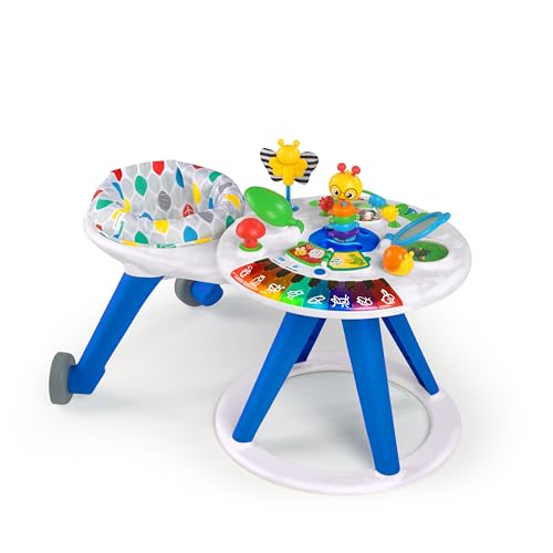 Baby Einstein, Around We Grow 4-in-1 Spieltisch & Lauflernhilfe mit Lichtern & Musik, Lauflernwagen mit Spielstation,15 Aktivität Spielzeug, 360° drehender Sitz, höhenverstellbar, Kinder ab 6 Monaten