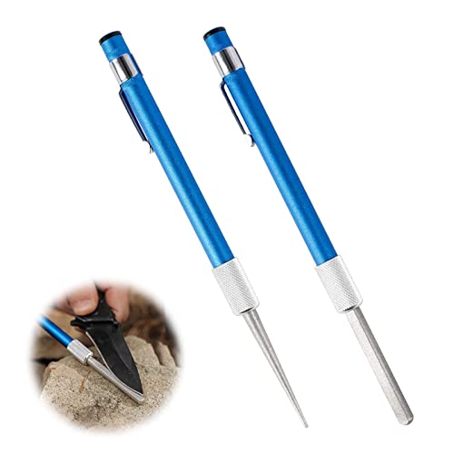 Ledoo 2Pcs Tragbarer Diamant Schleifstift Diamant Schleifstift Schleifer Diamond Sharpener Diamantschärfstift für Messer Jagd Küchenmesser