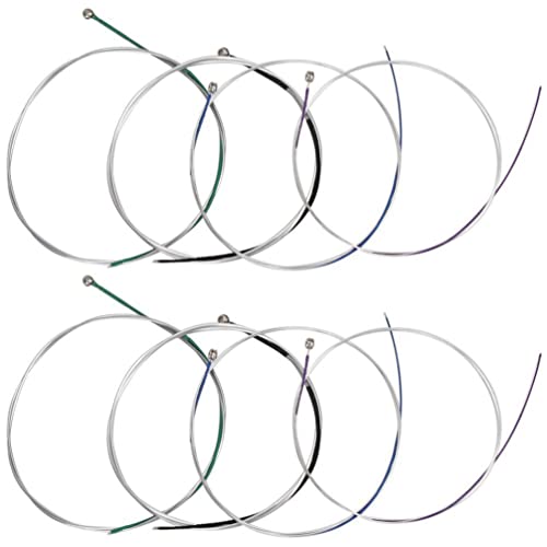 Supvox 8 Stü Klassische Gitarrensaiten 4/4 Musiksaiten Ersatz Vernickelte Kugelkopf Violinsaiten Set für Akustische Bassgitarre Elektrische Violine