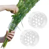 SVOCK 2 Stücke Hanataba Blumenhalter, Transparenter Spiralstielhalter für Blumen, Spiralförmiger Ikebana-Stielhalter für Blumen, DIY Spiral Blumenstrauß Stielhalter Blumengesteck Accessoire