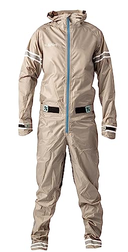 dirtlej commutesuit road edition moonstone/turq., leichter Regenanzug für Radfahrer, wasserabweisend, atmungsaktiv, recyceltes Material, wasserabweisender Reißverschlüsse, verschiedene Größen (S)