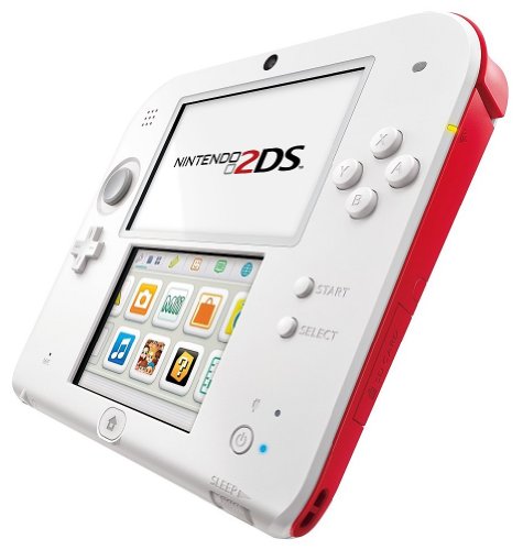 Nintendo 2DS - Konsole, rot/weiß