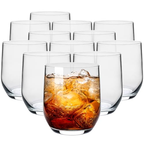 KONZEPT Gläser Set 12 Teilig, Kleine Gläser, Saftgläser 300ml, Wassergläser, Trinkgläser Set ideal für Saft, Wasser, Coctails