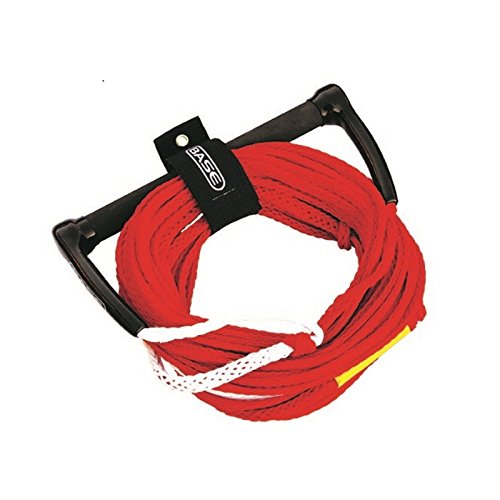 BASE SPORTS Wasserskileine 2 Section Wasserski Leine Wakeboard Seil mit Hantel Rope 23m