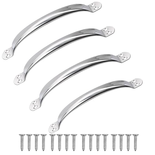 ORTAVA 4 Stück Schrank Türgriff Edelstahl Möbel Griffen Schrankgriffe Küchengriffe Schubladengriffe mit Schrauben (Bohrlochabstand: 195 mm)
