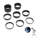 Estink 8-teiliges M48x0,75 Brennweiten-Verlängerungsrohr-Set, Beseitigen von Fokusproblemen, 3 5 7 10 12 15 20 30-mm-Verlängerungsring, für Astronomische Teleskopfotografie