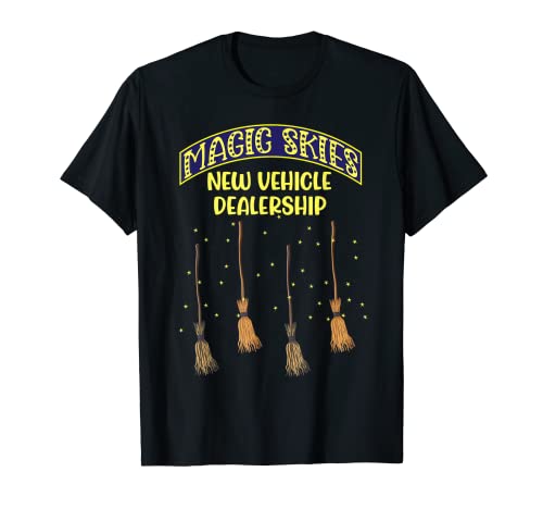 Halloween Zauberhimmel Neufahrzeug Hexe Besen Kostüm T-Shirt