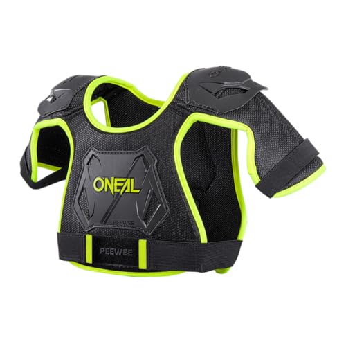 O'NEAL | Brustprotektor | Kinder | Motocross Enduro | Einfach verstellbar, Injizierte Plastikform für gesteigerten Schutz, Alter von 4-9 Jahren | Pee Wee Chest Guard | Schwarz Neon-Gelb | Größe M/L