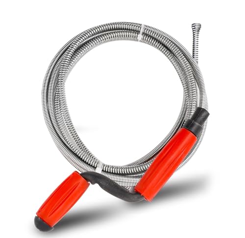 Abflussreiniger mit Kurbel, Sonde für Abflussreinigung, Frettchen für manuelle Arbeiten, Rohrreiniger, professionell, Abflussreiniger, WC-Abflussreiniger