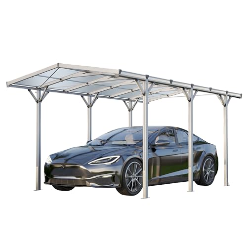 GFP Carport 2,85x5,05m Auto Unterstand Aluminium Einzelcarport Schutzdach PKW