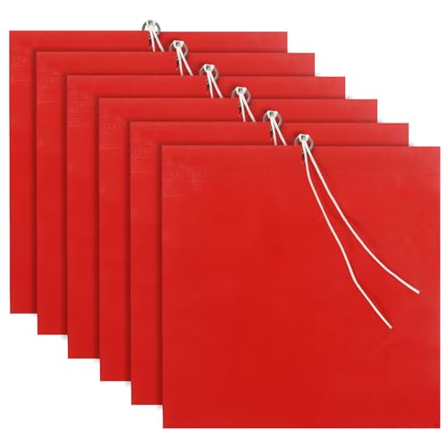 6 Stück Rote Warnflagge, Warnfahne Rote Fahne Überlänge mit Seil, Warnflaggen Set Warnflagge Endfahne Schlussfahne Rot für Transport Fahrradträger Auto Wohnwagen (30x30cm)