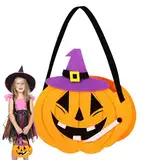 Nlrlo Halloween-Süßigkeitentasche, Vlies-Tasche, wiederverwendbare Halloween-Leckerli-Tasche, Halloween-Leckerei-Tasche, Halloween-Gefälligkeiten, Popcorn u