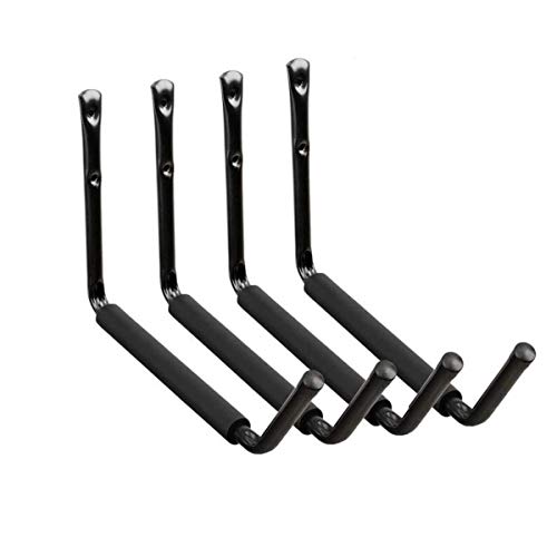 Vlio Wandhaken Garage Haken Storage Hanger Organizer Wandhaken Gartenlagerhaken mit Jumbo-Arm Heavy Duty für Kajaks Leiter Fahrrad Kanu Fahrräder Klappstühle, Tragkraft 45 kg, 4 Stück