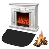 Feuerfeste Unterlage Feuerfeste Kaminmatte Funkenschutzplatte für Kaminofen Feuerfeste Bodenschutzmatte für Kamine Bodenblech Zum Schutz des Bodens Vor Funken (50 x 80 cm)