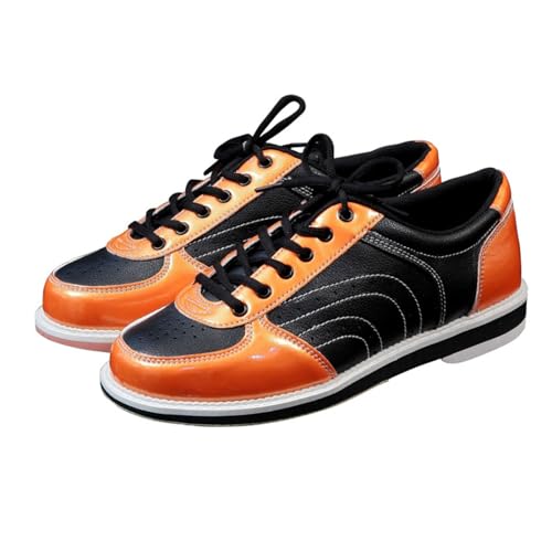 Blissbuilt Bowlingschuhe Für Herren,Damen bowling-Schuhe,Leder Bowlingschuhe Unisex,Indoor-Bowling-Trainingsschuhe,Lace Up Leichte Rasen Bowling Schuhe,rutschfest Atmungsaktiv,für Anfänger und Profis