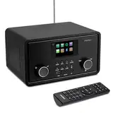 MEDION P85027 Internetradio (DAB Plus, UKW Radio, Spotify Connect, WLAN, Bluetooth, Streaming, Equalizer, Farbdisplay, USB, AUX, Wecker, Schlummerfunktion, Sleep Timer) schwarz