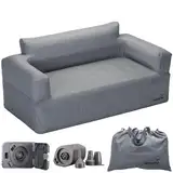 Skandika Luftsofa Easy Air Double | Aufblasbares Sofa Outdoor, mit Elektropumpe, für 2 Personen, Aufladbar mit USB-Ladekabel, Gästebett, bis 200 kg, Tragetasche | Luft Couch, Camping