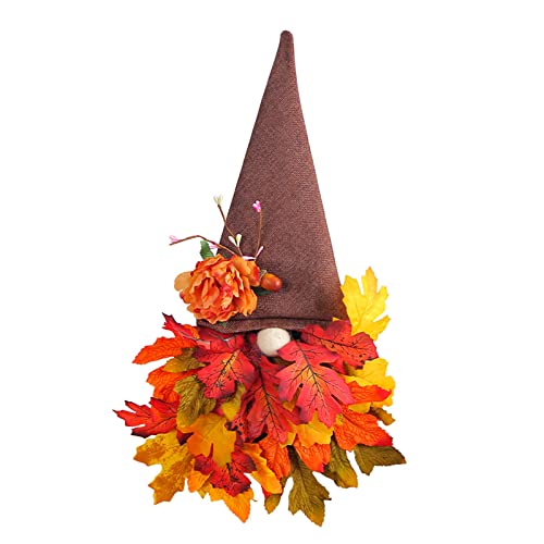 HINAYOSAN Zwerge für Thanksgiving, Herbst-Zwerge, Dekoration, skandinavische schwedische Zwerge mit Ahornblatt-Ornamenten, Heimregal, Bauernhaus