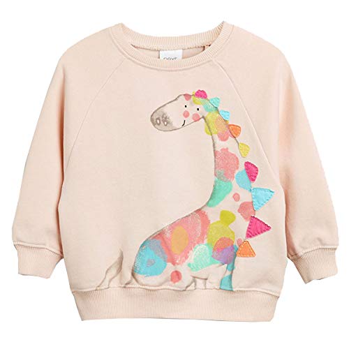 Sweatshirts Mädchen Langarm Pullover Kinder Baumwolle Shirts Casual Winter Warm Tops 5 6 Jahre Giraffe Rosa Gr.116