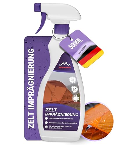 Alpenwert Zelt & Pavillion Imprägnierspray [LANGZEIT-ABPERL-SCHUTZ] Made in Germany Imprägnierung für Zelte, Markisen, Sonnenschirm uvm. (500ml)