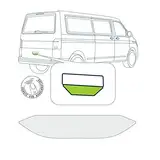 FOTOFOL Schutzfolie passend für Volkswagen Multivan, Caravelle, California T6 / T6.1 (Heckklappe Griff Schutzfolie)