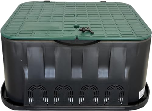 UZMAN 14" Jumbo Ventilbox Ventilkasten, 630x485x295mm Hydrantenschacht Garten Bewässerung Schlauchsystem Ventilschacht Ventil Wasserschlauch Bewässerungssystem Bewesserungsrohr