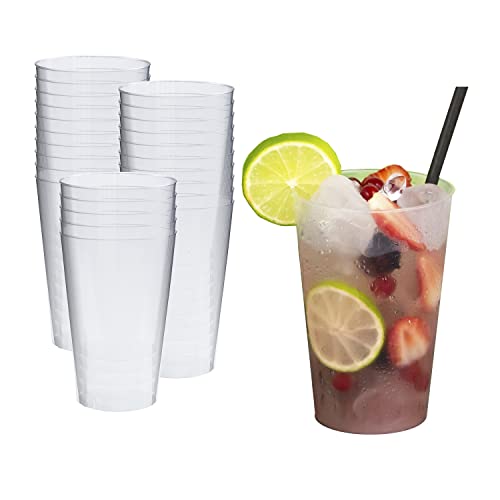 Silverkitchen Kunststoff, 25x Party Becher 300ml - Wiederverwendbare Trinkbecher Cocktailbecher aus Hartplastik, Plastikbecher Cocktail Set, Mehrwegbecher 0,3 l Made In Germany