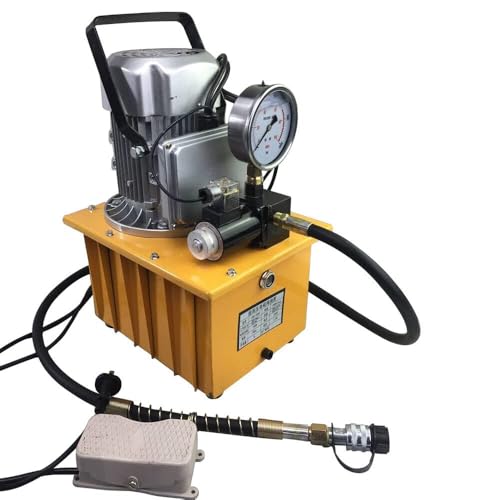 LANNADD Hydraulikpumpe Anhänger, Hydraulikaggregat 700 W, Doppelwirkende Hydraulikpumpe Hydraulic Power Pack, 1,54 Gal Tank Hand Pump Hydraulikaggregat, für Aufzüge, Gabelstapler usw.