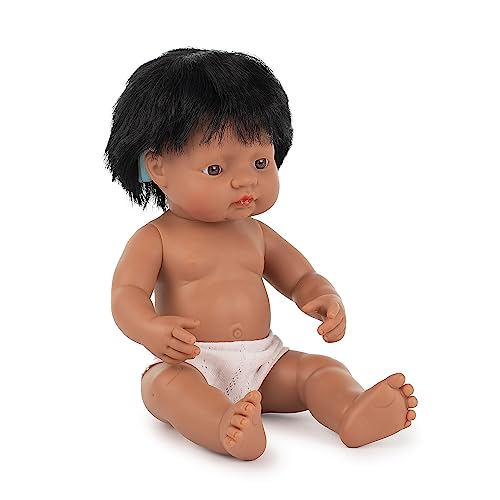 Miniland South American Boy 38cm with Hearing aid, Without Underwear, 31116