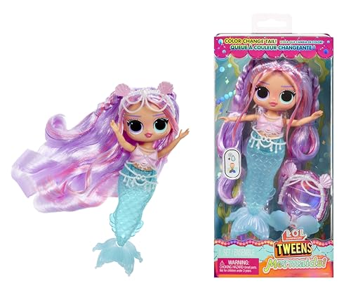 L.O.L. Surprise! Tweens - Mermaid Lana Marine - Modepuppe mit Farbwechselndem Schwanz, Beweglicher Flosse und Schönen Accessoires - Spielzeug für Kinder und Sammler ab 4 Jahren