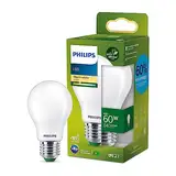 Philips LED Classic ultraeffiziente E27 Lampe (60 W), matte LED Lampe mit warmweißem Licht, energiesparende Lampe mit langer Nutzlebensdauer, Energieeffizienzklasse A