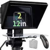 ILOKNZI 12 Zoll anhebbarer Teleprompter mit Bluetooth-Fernbedienung und Teleprompter-APP, mit Strahlteiler 70/30 Glas, unterstützt Kamera-Weitwinkelaufnahmen, Videoaufzeichnung und Live-Streaming