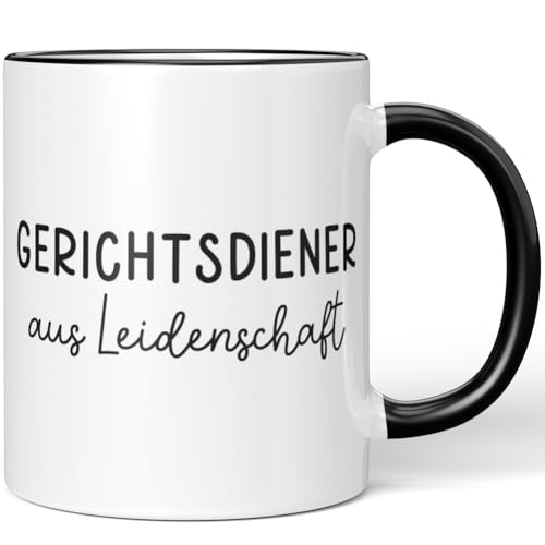 JUNIWORDS Tasse, Gerichtsdiener aus Leidenschaft, Schwarz (6642193)