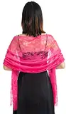 FAIRYGATE Schal Pink Damen Schal Pailletten Halstücher Stola Umschlagtücher Umschlagtücher Halstuch Hochzeiten Braut Bridemaids Abendgarderobe A0613