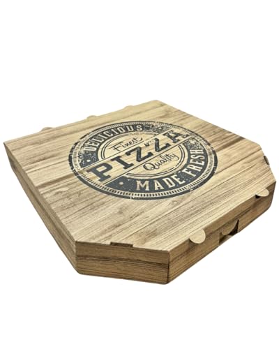 NoblesBox Pizzakarton, Pizzabox, Pizzaschachtel,Stabile, Kraft, Pizza, Karton, Box, Pizzeria, Braun (Braun 28x28x4 cm, 50 Stück)