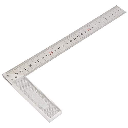 Tihebeyan Gerade Kantenregel von 90 Grad - Klarer Skala für Präzise Schreinermessung - 30 Cm / 11,8 Zoll (Standard)