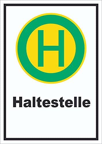 HB-Druck Schild Haltestelle A4 (210x297mm)