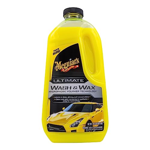 Meguiar's G17748EU Ultimate Wash & Wax Autoshampoo -Autopflege& Autoreinigung - Autowäsche mit Duft - Autowachs - Shampoo und Wachs in einem - 1420ml