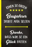 Busfahrer Danke: Notizbuch für Berufskraftfahrer kleines Dankeschön an Fahrpersonal von Bus Reisebus und Schulbus praktisches Buch für Notizen liniertes Notizheft A5 als Geschenk zum Geburtstag