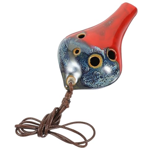 Toyvian 6-Loch-Okarina kinderinstrumente musikinstrumente Musikinstrument für musikspielzeug Hochwertige Anfänger Tonflöte 6-Loch-Altkokarina Mini-Okarina weißes Porzellan