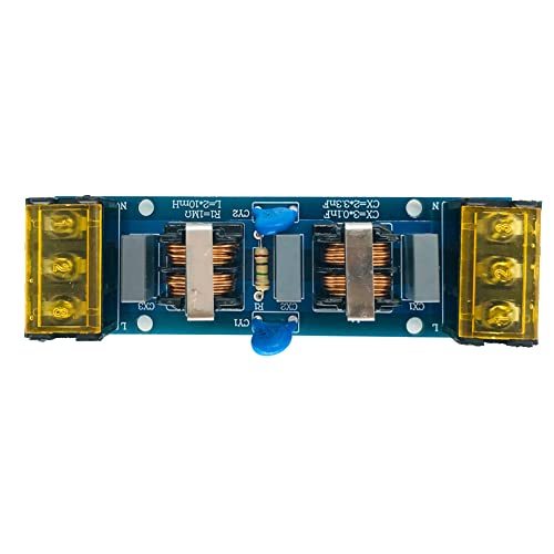 casstaly 1 Stück Power Low Pass Filter Board Electrical Access Filter Two-Stage 6A for Power Supply Amplifier PCB