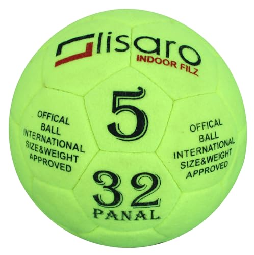 lisaro Indoor Filz 2.0 Hallenfußball Gr. 5 | Hallenball | Indoorfußball | Hallenfußball | Spielball der Extraklasse