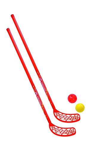 Schildkröt Fun Set, 2 Hockey Schläger, 2 Bälle, 970135, Rot, Ø 78mm, Ø 60mm