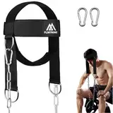 Flintronic Nackentrainer, Kopftrainer Männer, Verstellbares Neck Harness Neck Exerciser Builder, Nacken Trainingsgerät für Gewichtheben, Krafttraining, Kräftigungstrainer-Ausrüstung