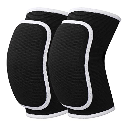 WLLHYF 1 Paar Ellenbogenpolster mit dicker Schwamm-Polsterung Atmungsaktiv Ellenbogen Wraps Arm Brace Support Fitness Tendonitis Support Strap für Kinder Kind Männer Frauen (2, Schwarz)