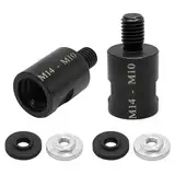Aoyswuz 2 Stück Winkelschleifer Konverter Adapter Anzug Legierter Stahl M14 auf M10 Gewindekonverter für Winkelschleifer Polierer Bohrer Schnittstelle