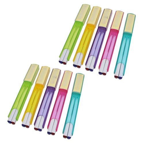 KAHDGSS 10pcs Blue Redness Ballpoint Stift Mit Klebrigen Notizpapier Büro Signaturstift Für Schulbüroversorgung