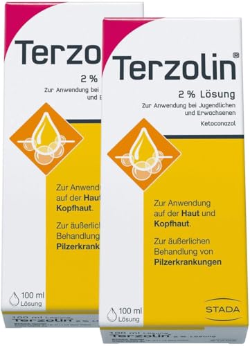 Terzolin medizinische Schuppen-Kur - 2% Lösung zur Anwendung bei Jugendlichen und Erwachsenen - 2 x 100 ml, 400 g