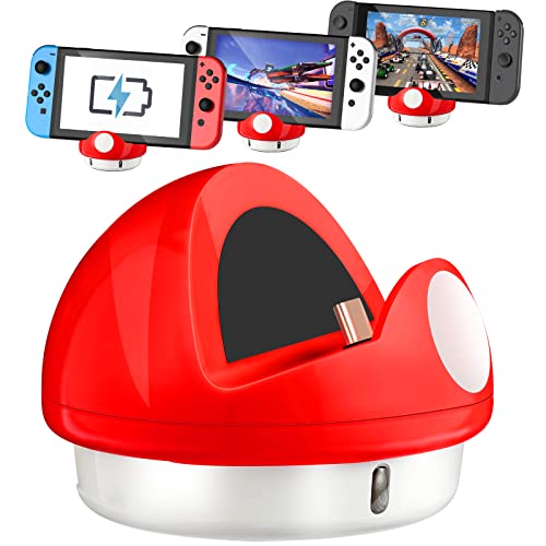 CestMall Switch Ladestation für Nintendo Switch/Switch Lite/Switch OLED, tragbare Switch-Dockingstation, Mini-Ladestation, Ersatz-Ladegerät, kompatibel mit dem Offiziellen Nintendo Switch-Dock