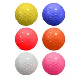Shienfir 4er-Pack Schaumstoffbälle schlagfester Golfball Luft rauer Bereich zum Üben realistisches Gefühl eingeschränktes Flugtraining Sport elastisch für drinnen und draußen Zufällige Farbe